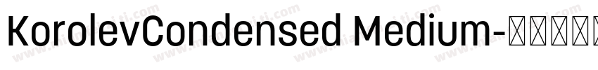 KorolevCondensed Medium字体转换